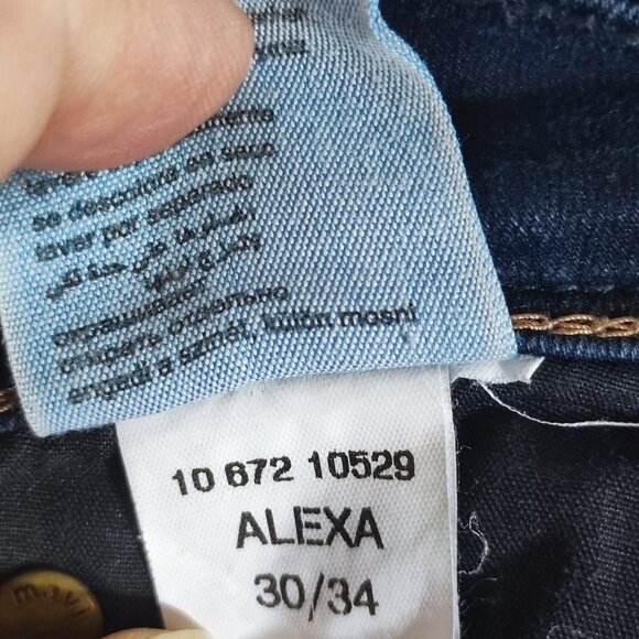 Mavi Jeans women's size 30/34 indigo blue colour Alexa mid rise skinny jeans - Picture 9 of 16